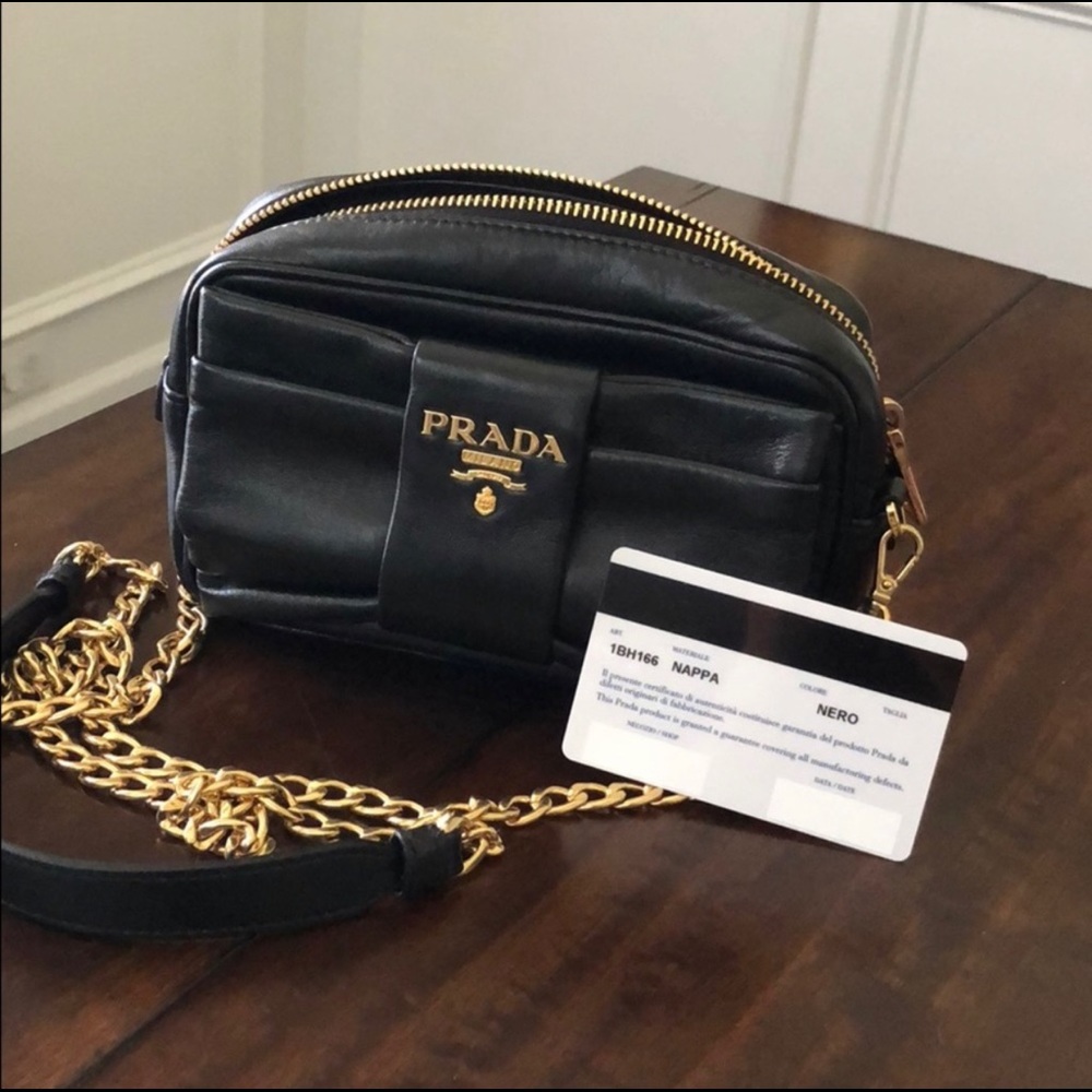 Prada Small Napa Leather Shoulder Bag